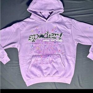 Kids Purple Spider Graphic Hoodie